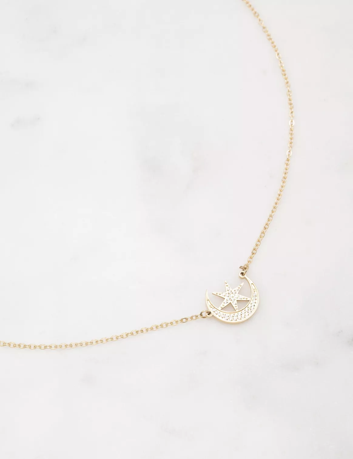 Collier Lune Etoilée